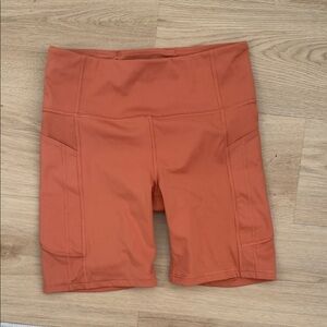 Athleta Women's Orange Bike Shorts